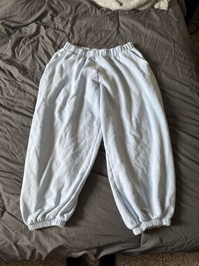 PINK Victoria's Secret Light Blue Fleece Joggers
